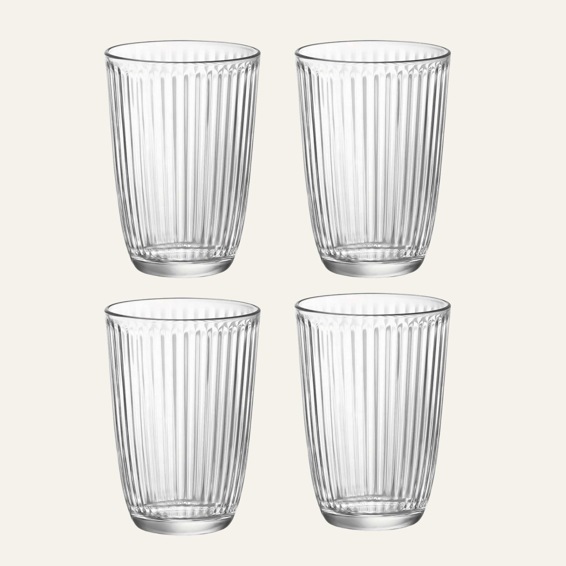 Lineo Trinkglas liniert titelbild 4er set