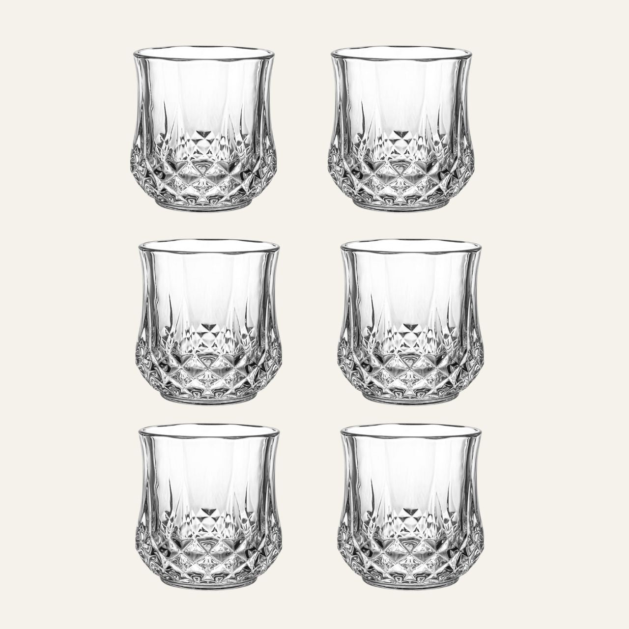 Luna kleines Glas mit markantem Vintage-Schliff