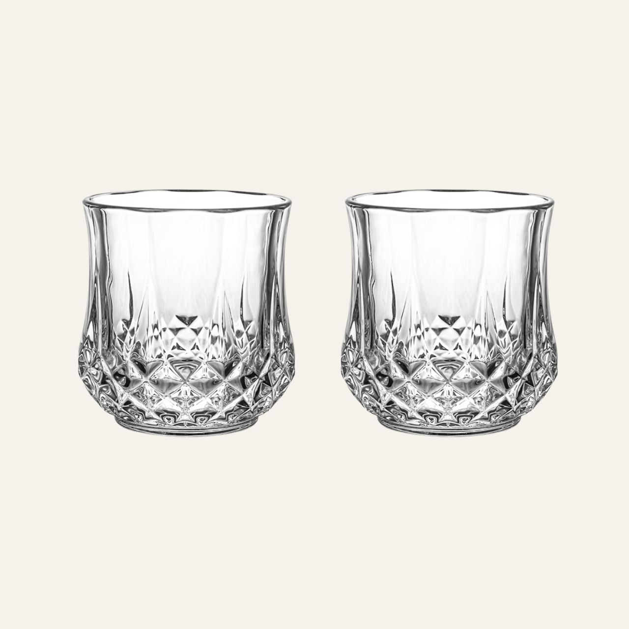 Luna kleines Trinkglas mit elegantem Diamantschliff