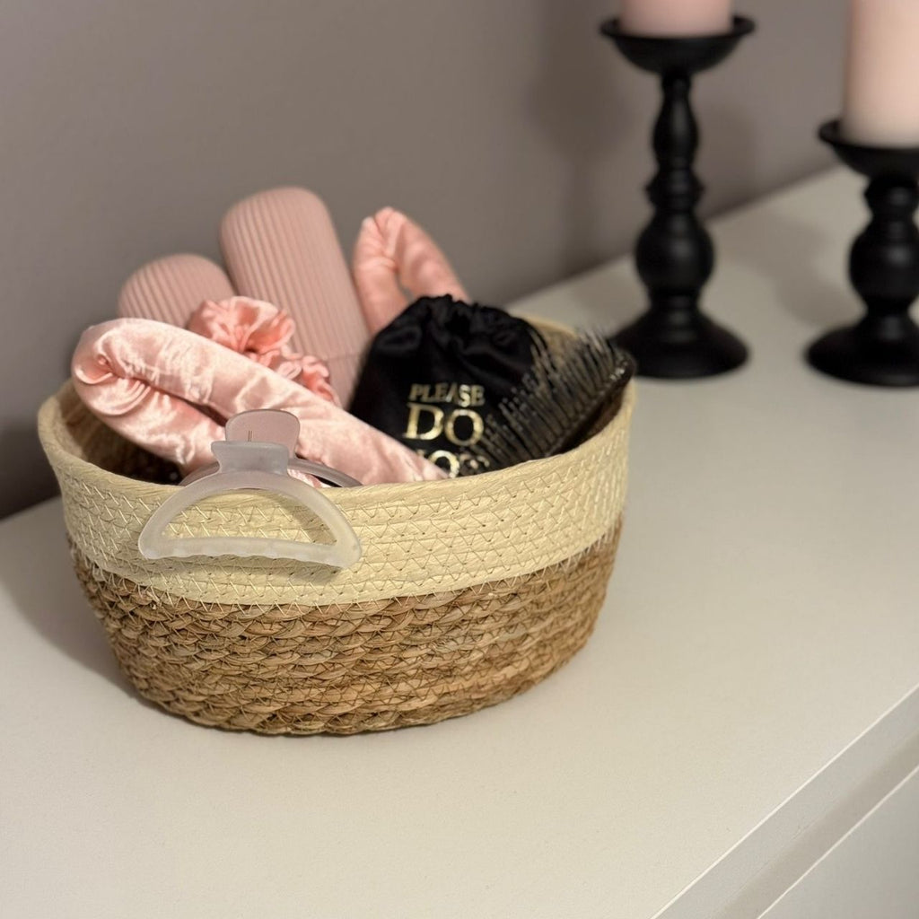 Melina Boho-Aufbewahrungskorb ideal für Wohnzimmer und Schlafzimmer