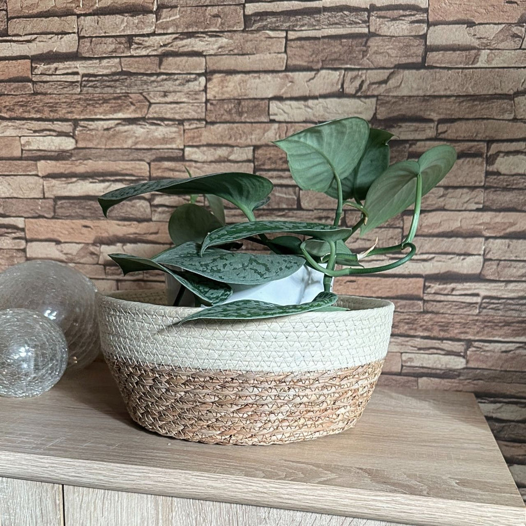 Dekorativer Melina Aufbewahrungskorb im warmen Boho-Stil