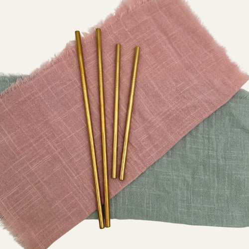 Wiederverwendbare Metallstrohhalme aus Edelstahl – Vintora Home