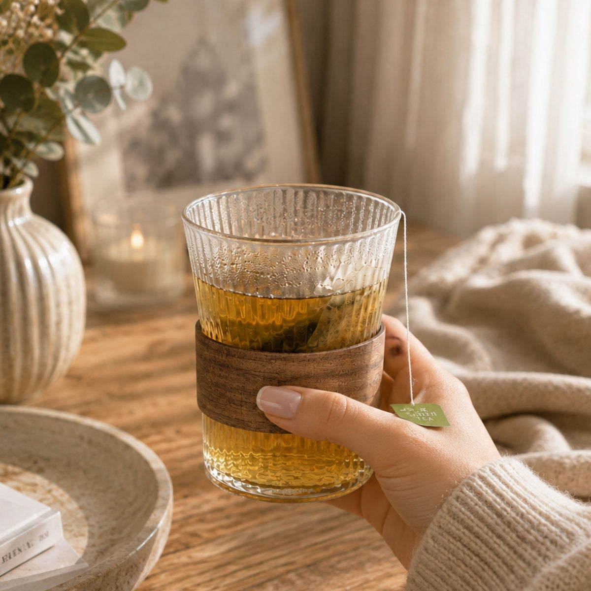 teeglas kaffeeglas mit verbrennschutz